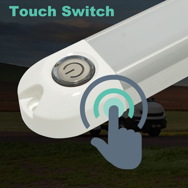 DUNTUO LED Interior Light Bar Touch Switch 12V/24V DC Waterproof