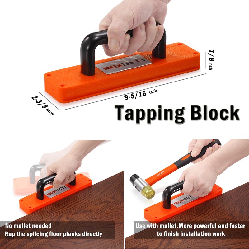 REXBETI 43-Piece Upgraded Laminate Flooring Tools, Wood Flooring Installation Kit,