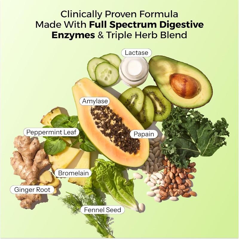 HUM Nutrition Flatter Me Digestive Enzymes, 60 Capsules