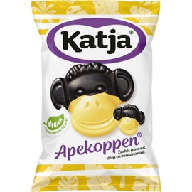 Katja Apekoppen I Soft Banana flavored Licorice Gummy Candy I 255g 8.99 ounce