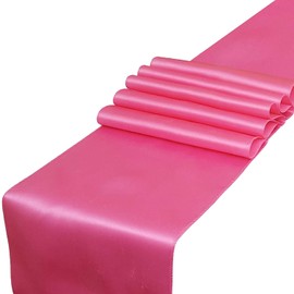 Rihana - Camino de Mesa de satén para decoración de Banquetes de Boda de 30,48 x 108 Pulgadas, Hot Pink, 1