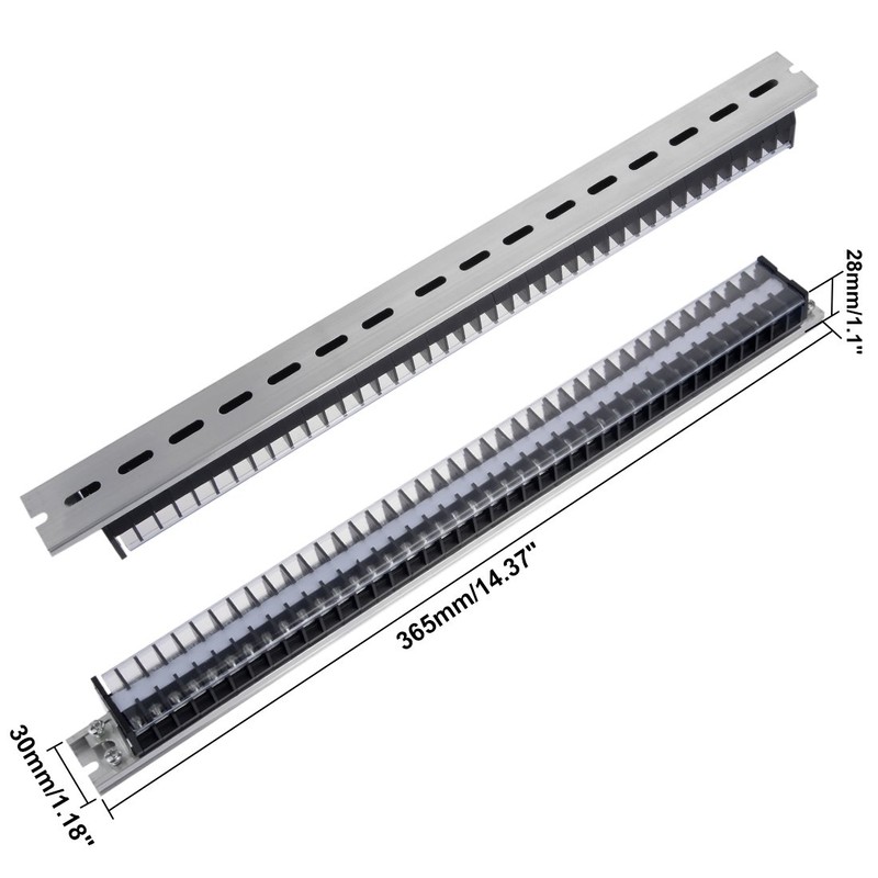 uxcell Barrier Terminal Strip Block 660V 15A Dual Rows 40P