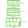 QISF Pack of 9 Circular Stencils, Circular and Oval Stencils,