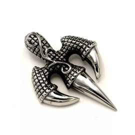 Unbranded Stainless Steel 316 Oxidized Claw Fang Pendant No-Tarnish lifetime
