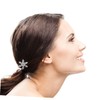 Vaguelly 6pcs Bridal Snowflake Hairpins with Rhinestones Elegant Shaped Hair