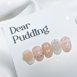 [Handmade Nail Tips] Warm Heart Nail Tips - Short Oval / [수제네일팁] 웜하트 네일팁 - 숏오벌