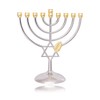 An Elegant Menorah with Star of David (Hanukkiah or Hanukkah