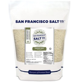 French Grey Sea Salt 2 lb Bag – Coarse Grain Celtic Salt (Sel Gris) from Guérande France – All-Natural, Kosher Gourmet Sea Salt for Cooking, Seasoning & Grilling