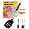 BUNDLEPRO Pack of 2 Silicone Solid Turner, Non Stick Slotted