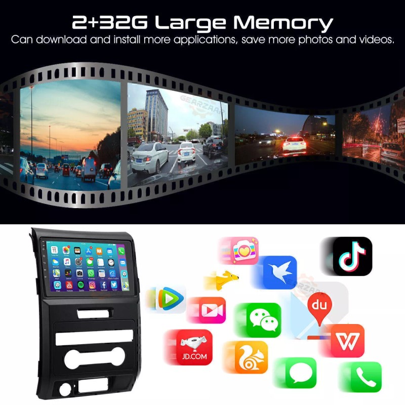 GEARZAAR 9" Android 13 Apple Carplay Car Radio Nav GPS