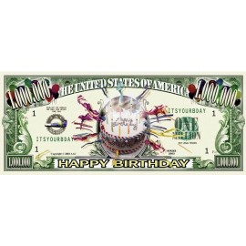 Unbranded  Pack of 100 Birthday Party Favor Decor 1 Million Dollar Bills Novelty Money