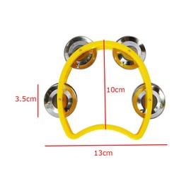 4 Pieces Tambourine Musical Instrument Crescent Tambourine Drum for Student Bells Early Childhood Education Music Courses Tambourine School Performance