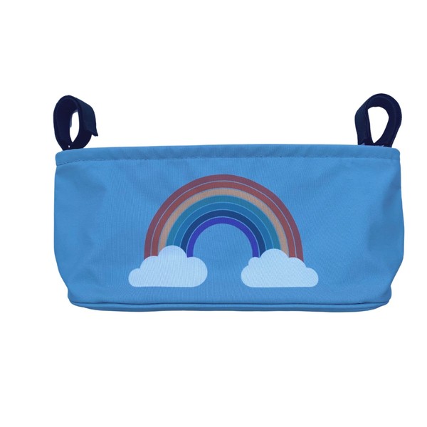 BundleBean - Buggy Organiser - Storage Bag for Pushchairs - Includes Nappy Pouch - Universal Fit with Handlebar for Any Pushchair or Stroller (Rainbow)