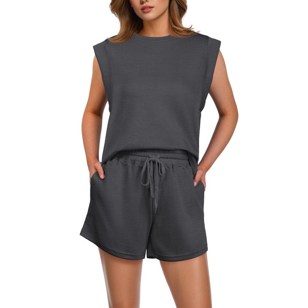 GRECERELLE Two Piece Sets for Women Summer Outfits Lounge Sets