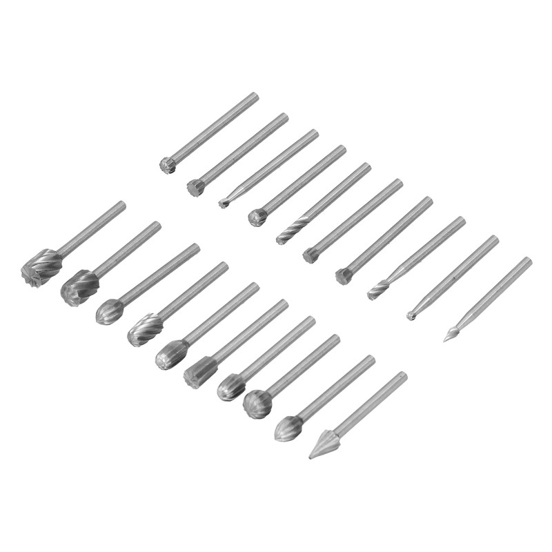 20Pcs High Speed Steel Rotary File DIY Grinding Head Set
