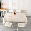 SUCHDECO Beige Tablecloth Linen Rectangular Tablecloth Washable Kitchen Tablecloth for