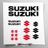 Stickersland® SUZUK® MATT BLACK TANK & MOTORCYCLE HELMET STICKER SET