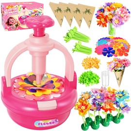 Vinkp Flower Crafts for Kids Ages 4-8: Upgrade Fabric Flower Bouquets Toys, DIY Girls Toys Age 6-8, Creative Educational Christmas Birthday Gifts for 3 4 5 6 7 8 9 Year Old Girls