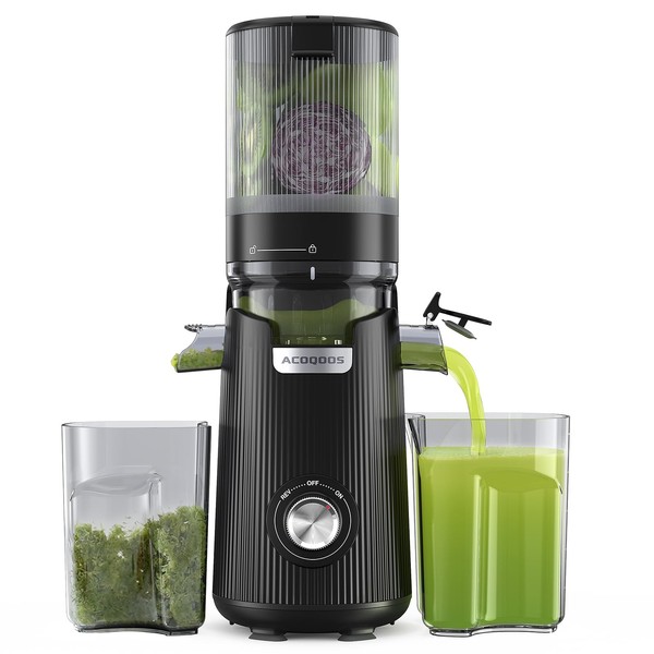 ACOQOOS Juicer Machines, 5.3" Wide Chute for Whole Fruit and