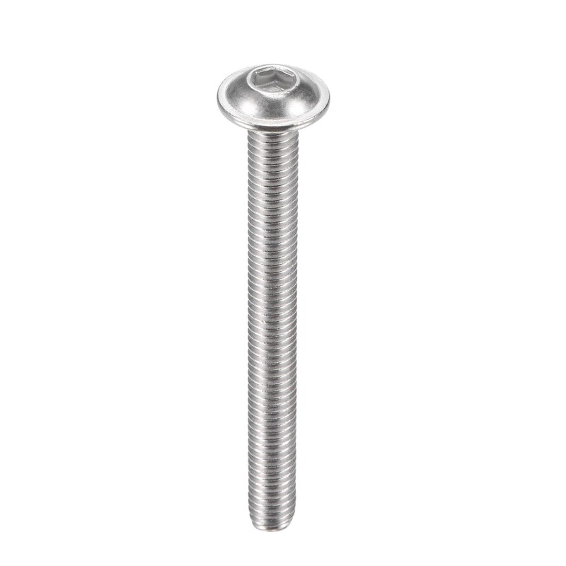 uxcell Flanged Button Head Socket Cap Screws, M6x60mm Hex Socket