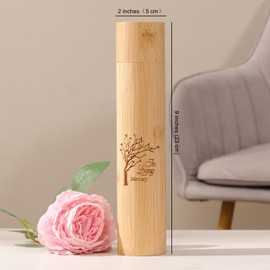 youdear memorials Eco Bomboo Scattering Urn – Biodegradable Scattering Tube for Ashes - Small Cremation Urn for Adult Ashes (Family tree, set of 4)