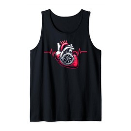 Turbo T Shirts For Men Turbo Snail Heart Turbo Tank Top