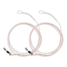 Carp Fishing Leader Line with Swivels,Fluorocarbon Core Leader Line 1M/40LB Strong Quick Change Swivel Carp Fishing Leader Line Invisible Underwater Fishing Tackle(Transparent Brown-2pcs)