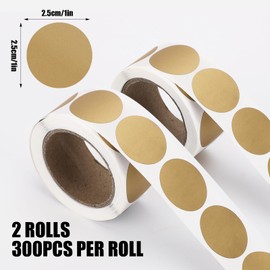 600 Pcs Scratch Off Stickers, Round Scratch Off Stickers Self-Adhesive Custom Scratch Off Labels Decals for Prize Lottery Tickets Raffle DIY Card Making(Gold)
