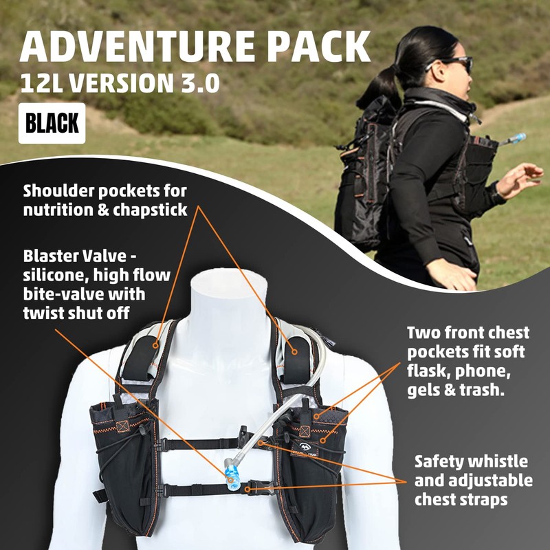 Adventure Pack 12L, Black 3.0
