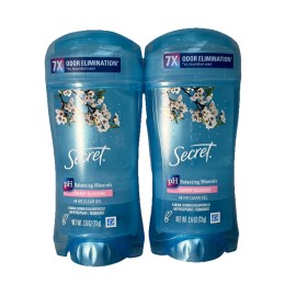 Secret 2 Pack Secret Ph Balancing Minerals Cherry Blossom Clear Gel Deodorant 2.6oz