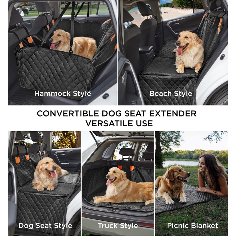 Made4Pets Dog Car Seat Cover for Back Seat - Back