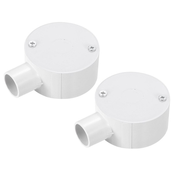 MECCANIXITY 2Pcs PVC Conduit Box Junction Box 1 Way 20mm