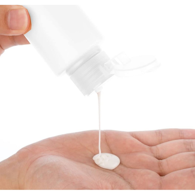 Pack of 4 100 ml Travel Size Plastic Squeeze Bottles