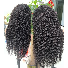Original Vietnamese Raw Hair Wig 13x4 HD Lace Frontal Deep Wave Bone Straight Wig Glueless Brazilian Human Hair Wigs for Womenstyle: Burmese Curly, stretched length: 12 inches, Lace Size: hd 4x4 closure wig 180%