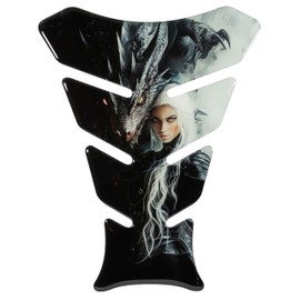 Tankpad Motorrad Drachenkönigin Fantasy Drache mystisch episch Art 3D Gel Sticker X509966VA