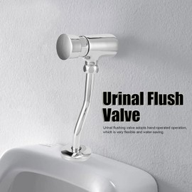 Urinal Flush Valve, G1/2 Bidet T Adapter Zinc Alloy Urinal Flush for Urinal, Bathroom, Toilet, Urinal, Pressure Flush, Default