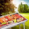 Charcoal Grill, Barbecue Grill Stainless Steel BBQ Smoker Barbecue Folding