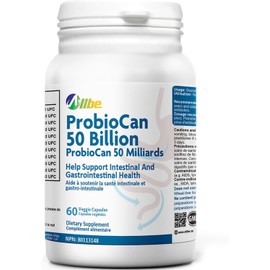ALLBE ProbioCan 50 Billion CFU, 11 Strains of Gut Health Probiotics for Women & Men, Pack of 60 Servings with Lactobacillus Gasseri Probiotic, Serving Size: 1 Capsule (60 Days Supply)
