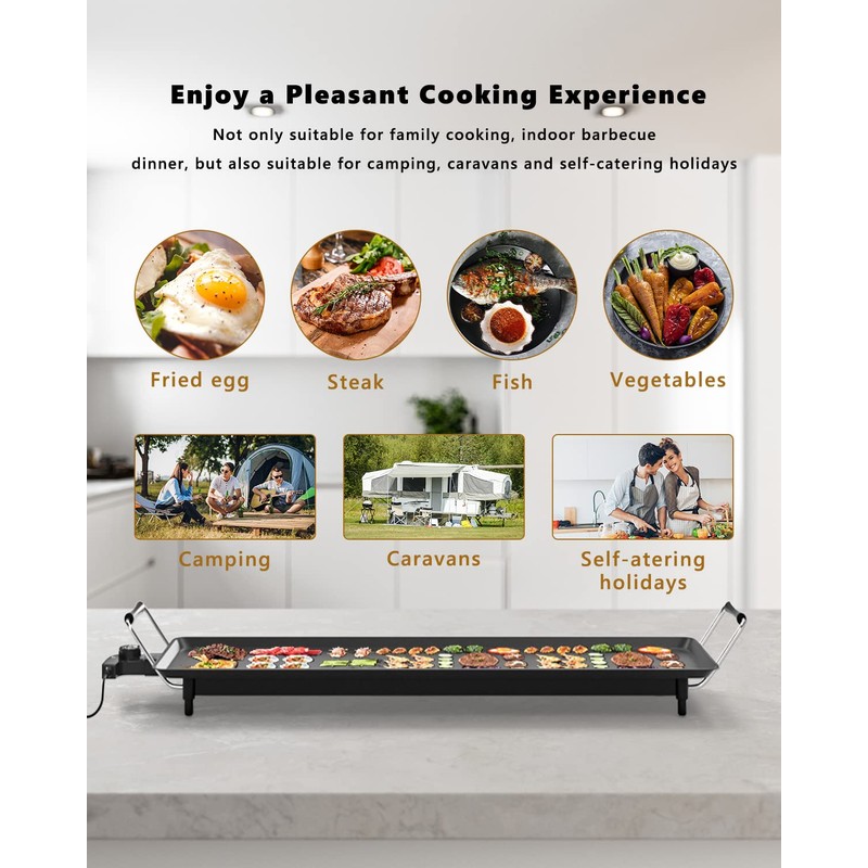 35" Large Electric griddle, Arlime Indoor Outdoor Teppanyaki Table Top