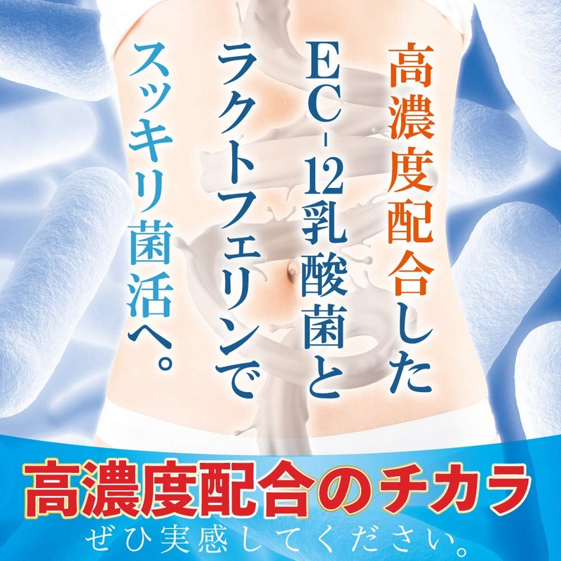 EC-12乳酸菌＆ラクトフェリン粒 大容量約6ヶ月分/360粒（EC-12乳酸菌、ラクトフェリン、ビール酵母、ホエイプロテイン、ビタミンB6）