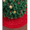 Mr. Pen- Christmas Tree Skirt, 36 inch, Red Sequin Tree