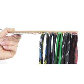 Hagspiel, Set of 2 Tie Holders Made of Beech Wood, Natural Varnish, for 20 Ties (Tie Holder Wood 20 Ties)