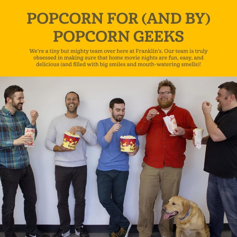 Franklin's Gourmet Popcorn Classic Unpopped Popcorn Kernels, 2 Pack of