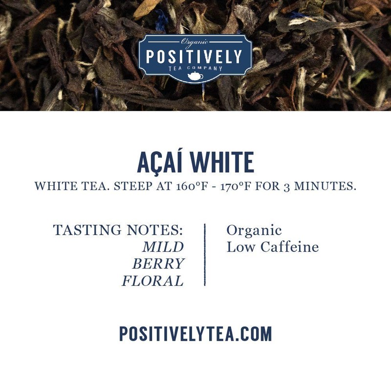 Organic Positively Tea Company, White Tea Sampler, Loose Leaf, 4