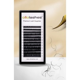 OLLOLASHES Eyelash Extension B C CC D J Curl Mix 5-20mm 0.03 0.05 0.07 0.15 Super Matte Classic Lash Extensions Professional Supplies for Lash Techs (CC-0.07, 8-15mm)