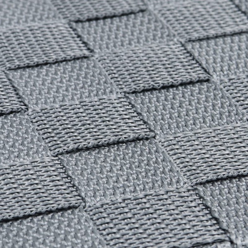 JVL Vichy Square Nylon Storage Basket, Grey