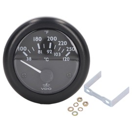 Engine Water Temperature Gauge 2in Wide Range High Accuracy Front Waterproof Diesel Generator Water Temp Meter 24V