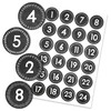 Papierdrachen 24 Advent Calendar Christmas Stickers – Black/White No. 41