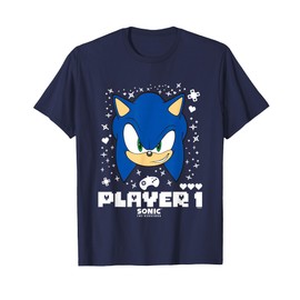 Sonic The Hedgehog Valentine's Day Player 1 Sonic Big Face T-Shirt