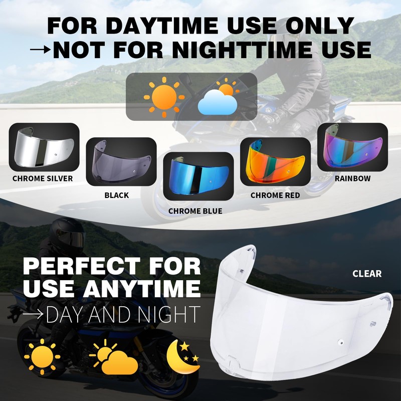 VCOROS Helmet Visor Shield For SEDICI Strada II and For